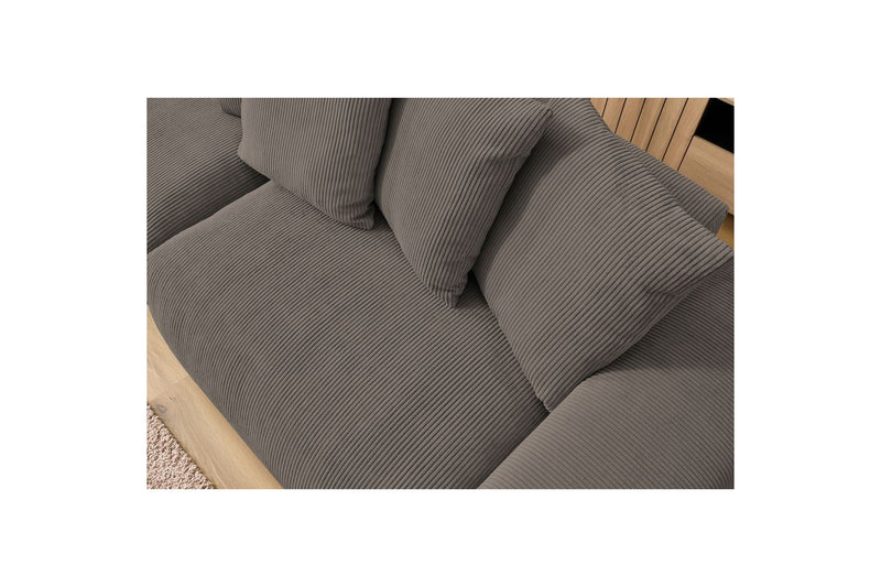 Ultra-soft VOLTAIRE 4-seater upright sofa in corduroy - BOBOCHIC - The Bradery