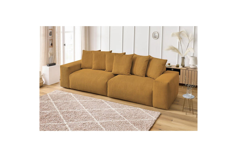 Ultra-soft VOLTAIRE 4-seater upright sofa in corduroy - BOBOCHIC - The Bradery