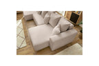 ENVY panoramic convertible sofa bed with storage in bouclé fabric - Panoramic - BOBOCHIC - The Bradery