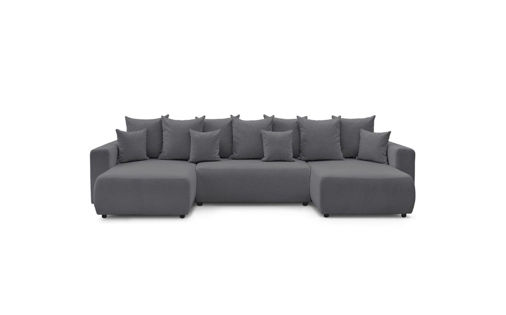 ENVY panoramic sofa bed with storage in bouclé fabric - Panoramic - BOBOCHIC - The Bradery