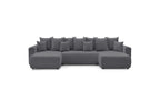 ENVY panoramic sofa bed with storage in bouclé fabric - Panoramic - BOBOCHIC - The Bradery
