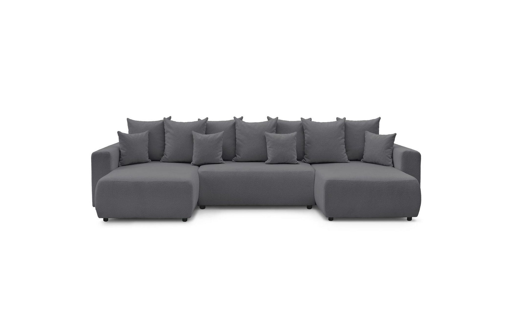 ENVY panoramic sofa bed with storage in bouclé fabric - Panoramic - BOBOCHIC - The Bradery