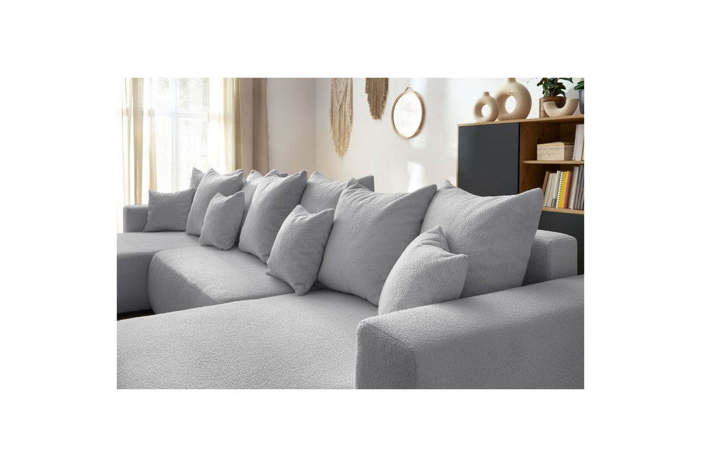 ENVY panoramic sofa bed with storage in bouclé fabric - Panoramic - BOBOCHIC - The Bradery
