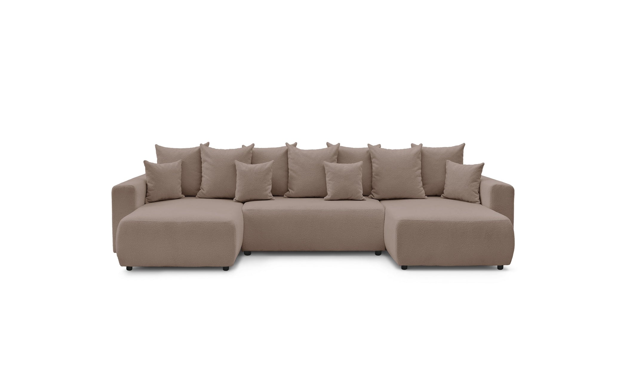 ENVY panoramic sofa bed with storage in bouclé fabric - Panoramic - BOBOCHIC - The Bradery