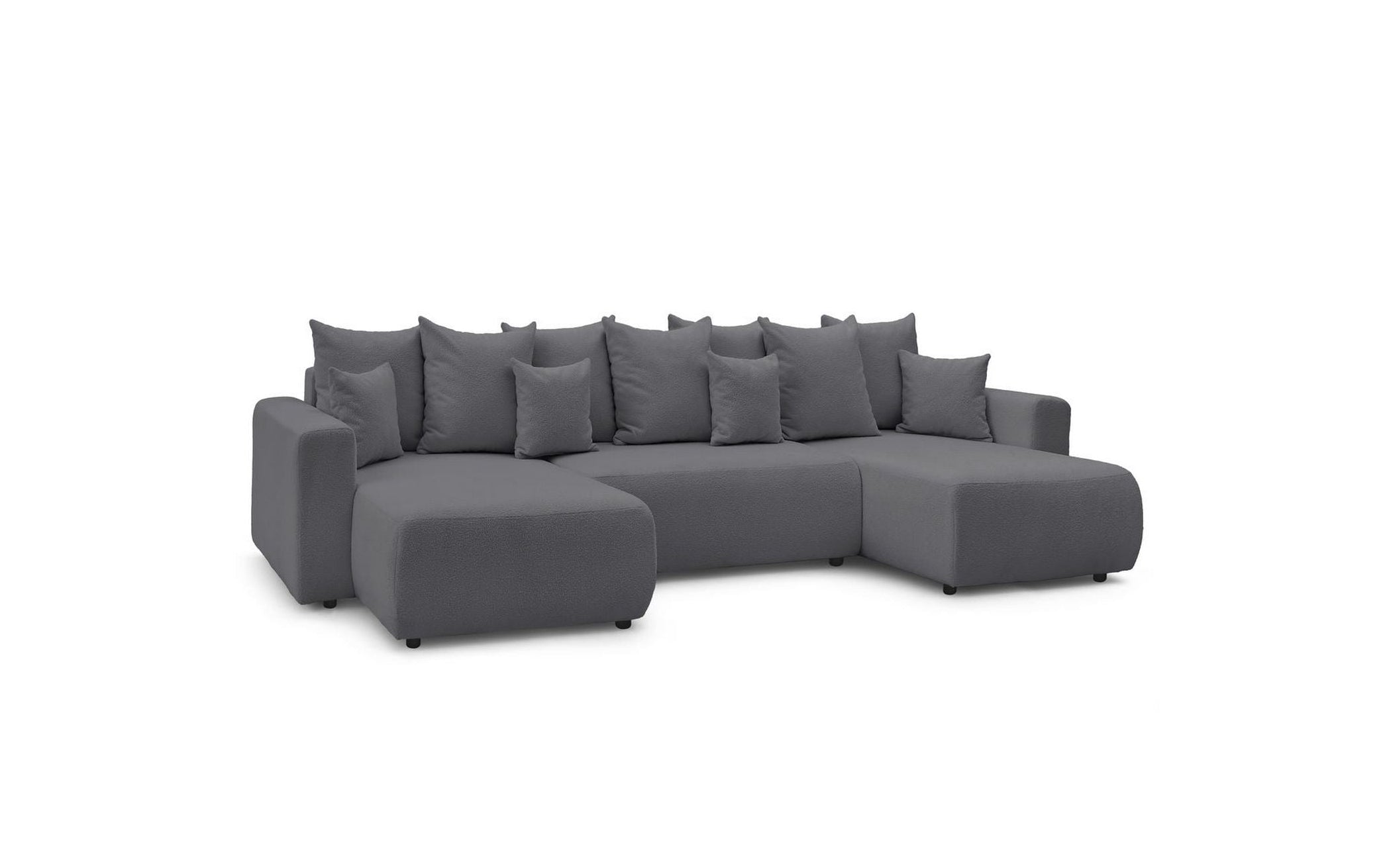 ENVY panoramic sofa bed with storage in bouclé fabric - Panoramic - BOBOCHIC - The Bradery