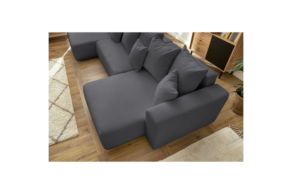 ENVY panoramic sofa bed with storage in bouclé fabric - Panoramic - BOBOCHIC - The Bradery