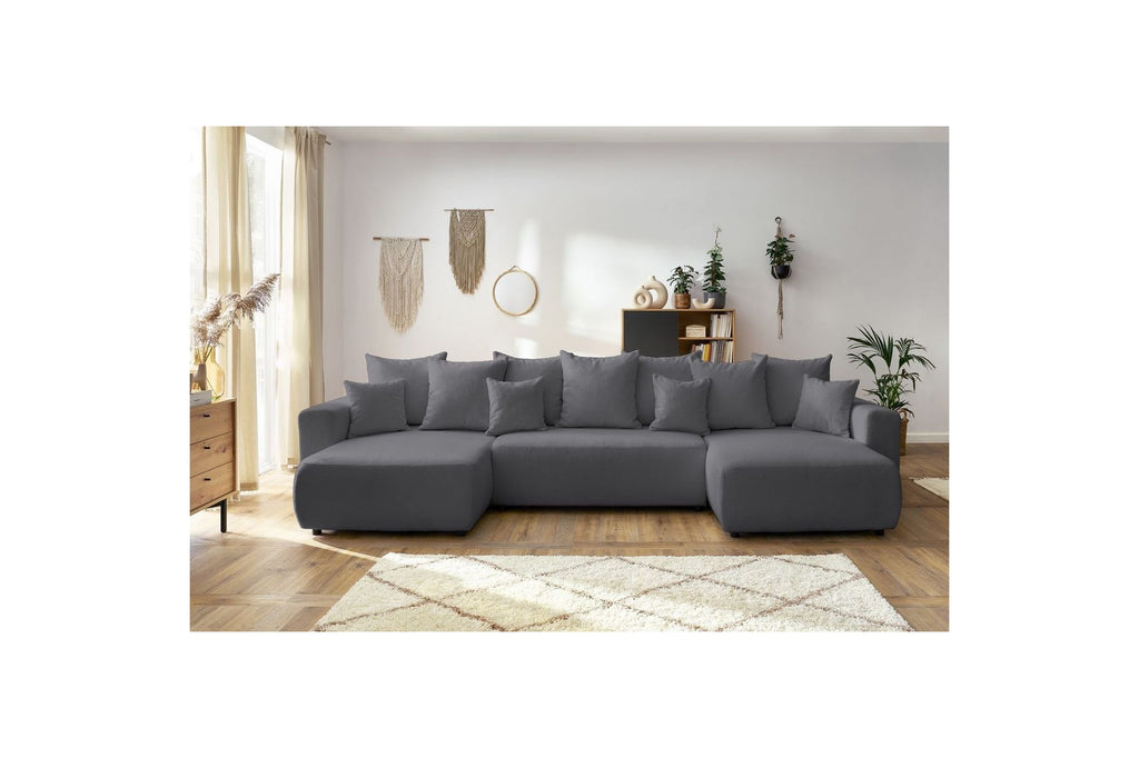 ENVY panoramic sofa bed with storage in bouclé fabric - Panoramic - BOBOCHIC - The Bradery