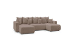 ENVY panoramic convertible sofa bed with storage in bouclé fabric - Panoramic - BOBOCHIC - The Bradery