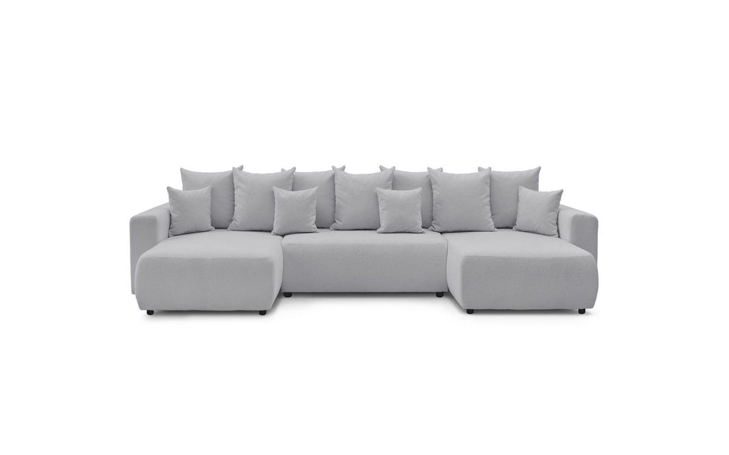 ENVY panoramic sofa bed with storage in bouclé fabric - Panoramic - BOBOCHIC - The Bradery