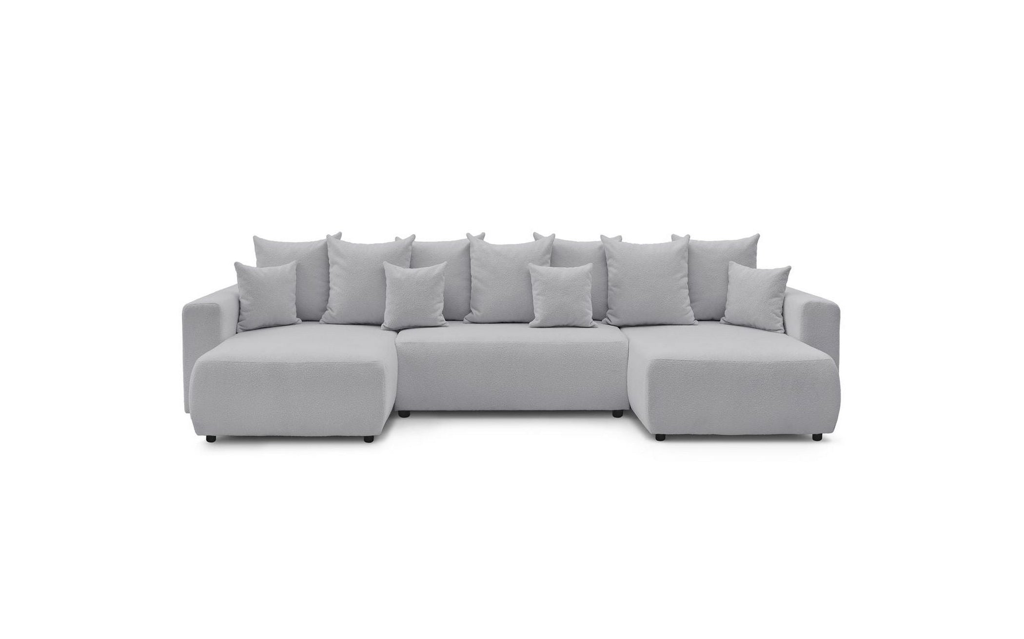 ENVY panoramic sofa bed with storage in bouclé fabric - Panoramic - BOBOCHIC - The Bradery