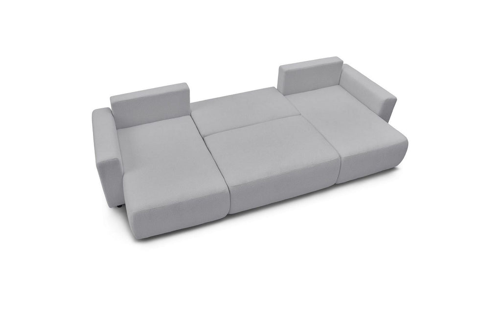 ENVY panoramic sofa bed with storage in bouclé fabric - Panoramic - BOBOCHIC - The Bradery