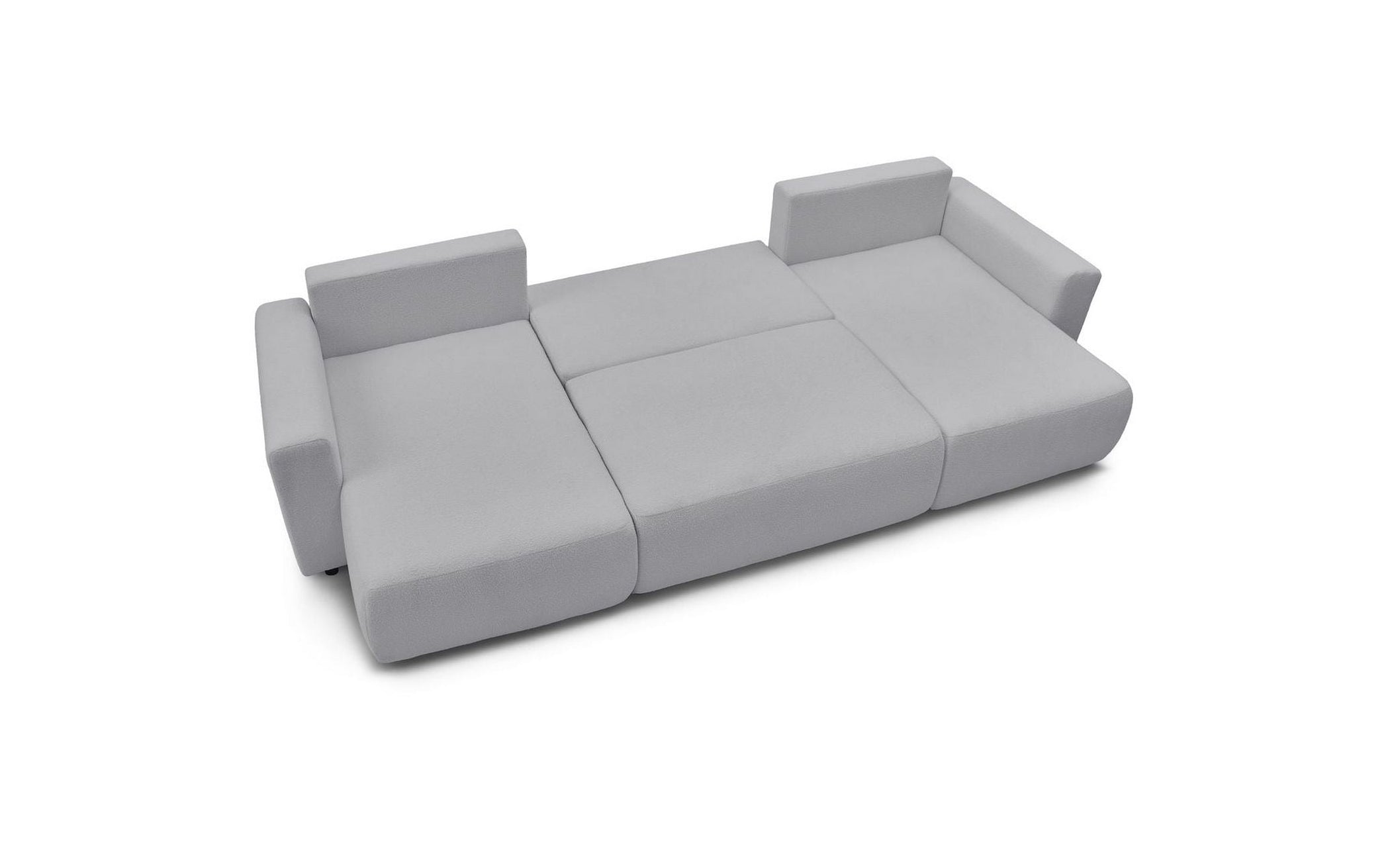 ENVY panoramic sofa bed with storage in bouclé fabric - Panoramic - BOBOCHIC - The Bradery