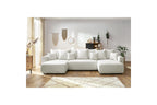 ENVY panoramic convertible sofa bed with storage in bouclé fabric - Panoramic - BOBOCHIC - The Bradery
