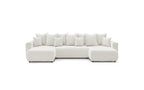 ENVY panoramic convertible sofa bed with storage in bouclé fabric - Panoramic - BOBOCHIC - The Bradery