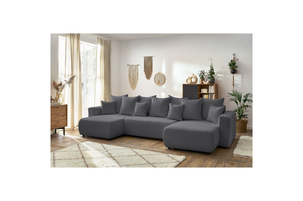 ENVY panoramic sofa bed with storage in bouclé fabric - Panoramic - BOBOCHIC - The Bradery