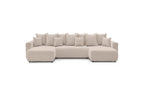 ENVY panoramic sofa bed with storage in bouclé fabric - Panoramic - BOBOCHIC - The Bradery
