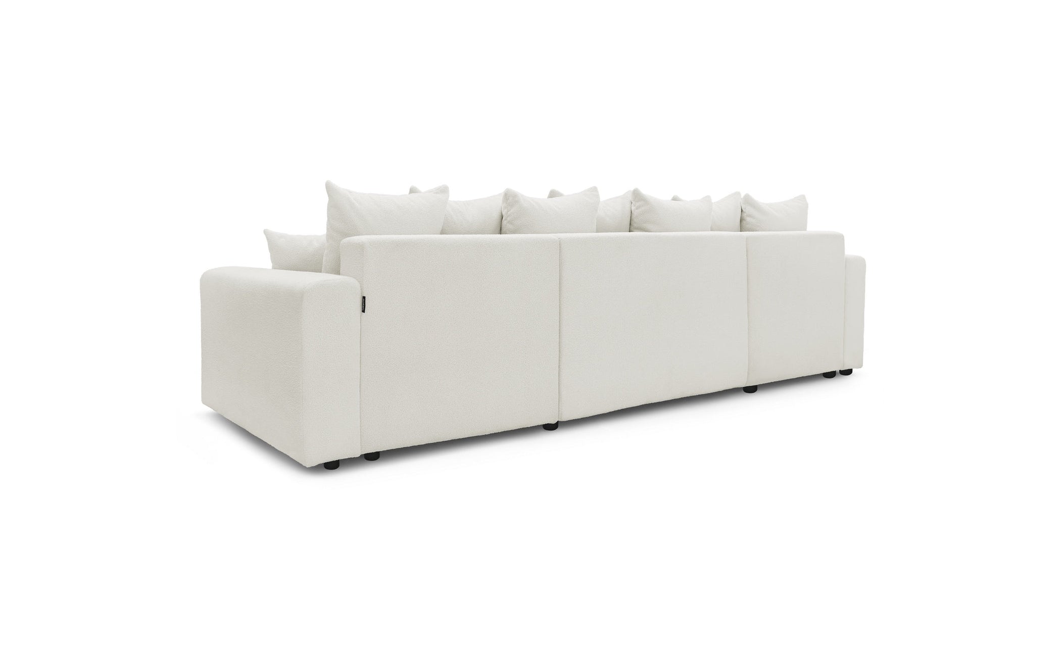 ENVY panoramic convertible sofa bed with storage in bouclé fabric - Panoramic - BOBOCHIC - The Bradery
