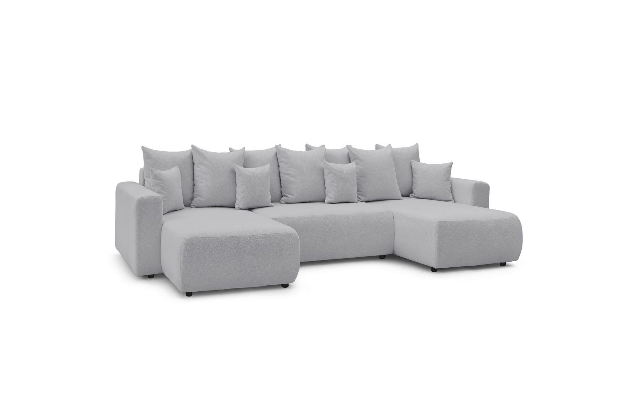 ENVY panoramic sofa bed with storage in bouclé fabric - Panoramic - BOBOCHIC - The Bradery