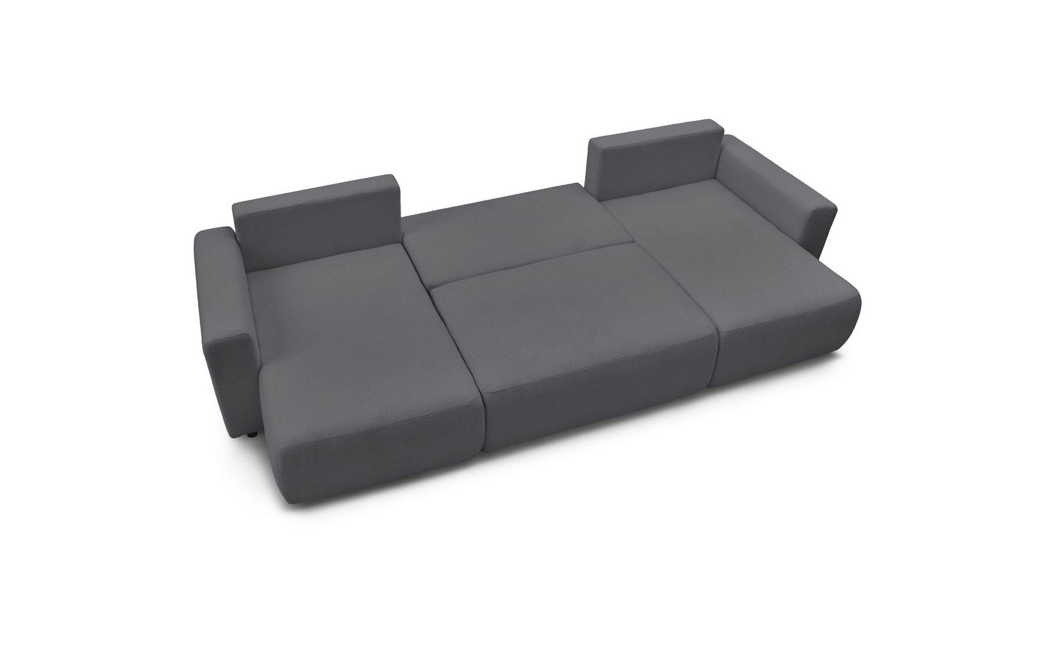 ENVY panoramic sofa bed with storage in bouclé fabric - Panoramic - BOBOCHIC - The Bradery