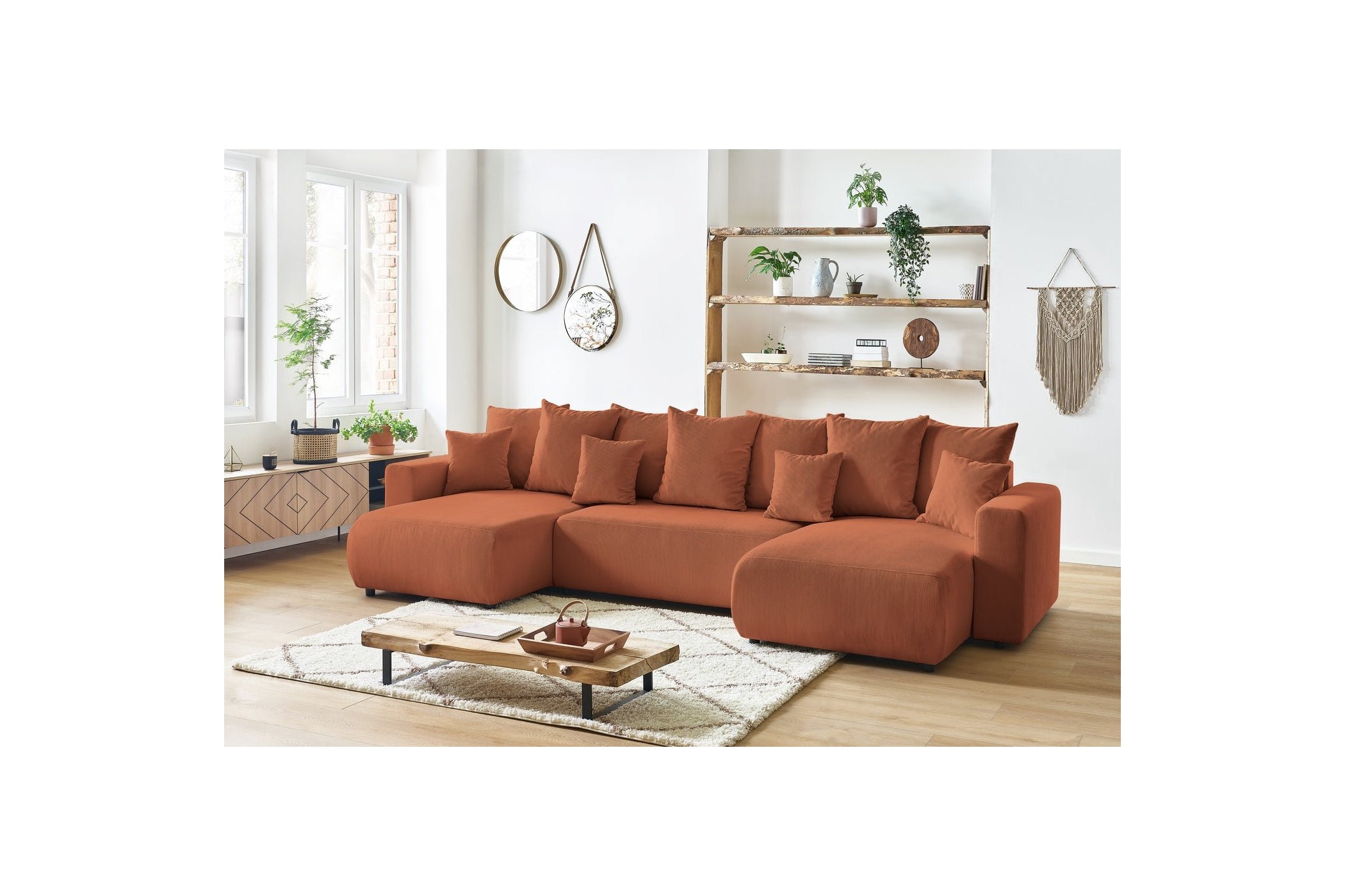 ENVY panoramic convertible sofa bed with storage in corduroy - BOBOCHIC - The Bradery
