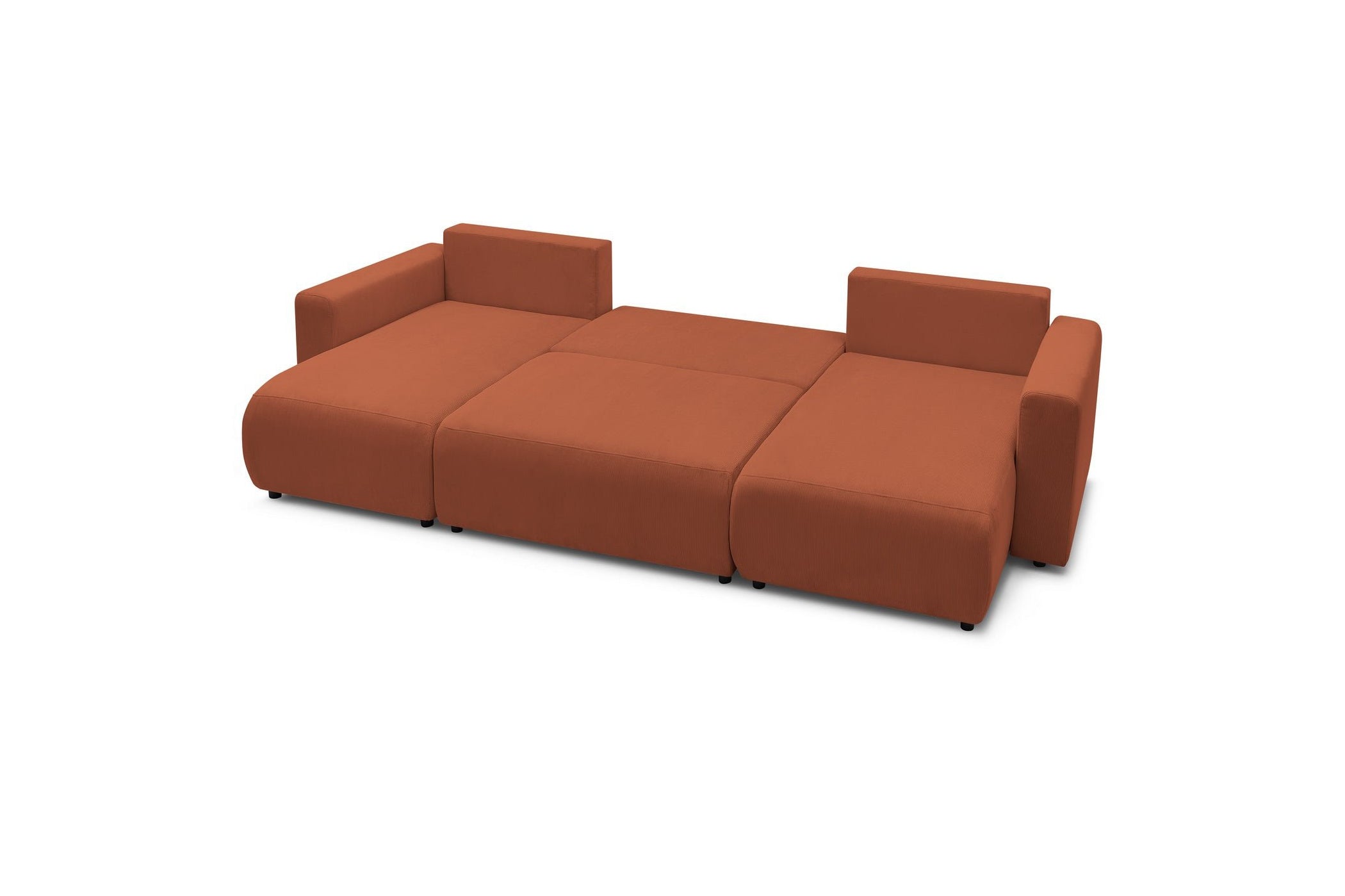 ENVY panoramic convertible sofa bed with storage in corduroy - BOBOCHIC - The Bradery