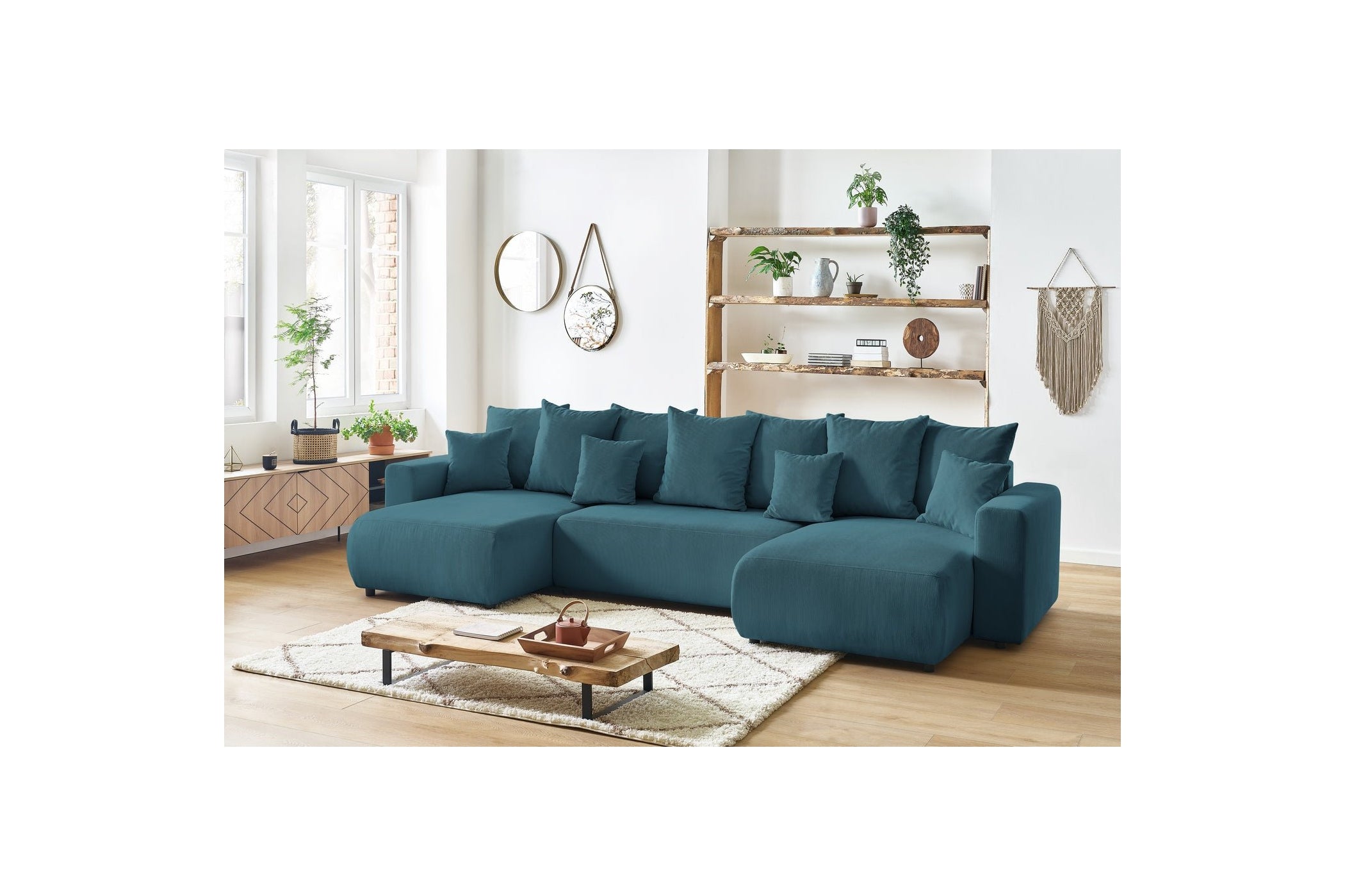 ENVY panoramic sofa bed with storage in corduroy - BOBOCHIC - The Bradery