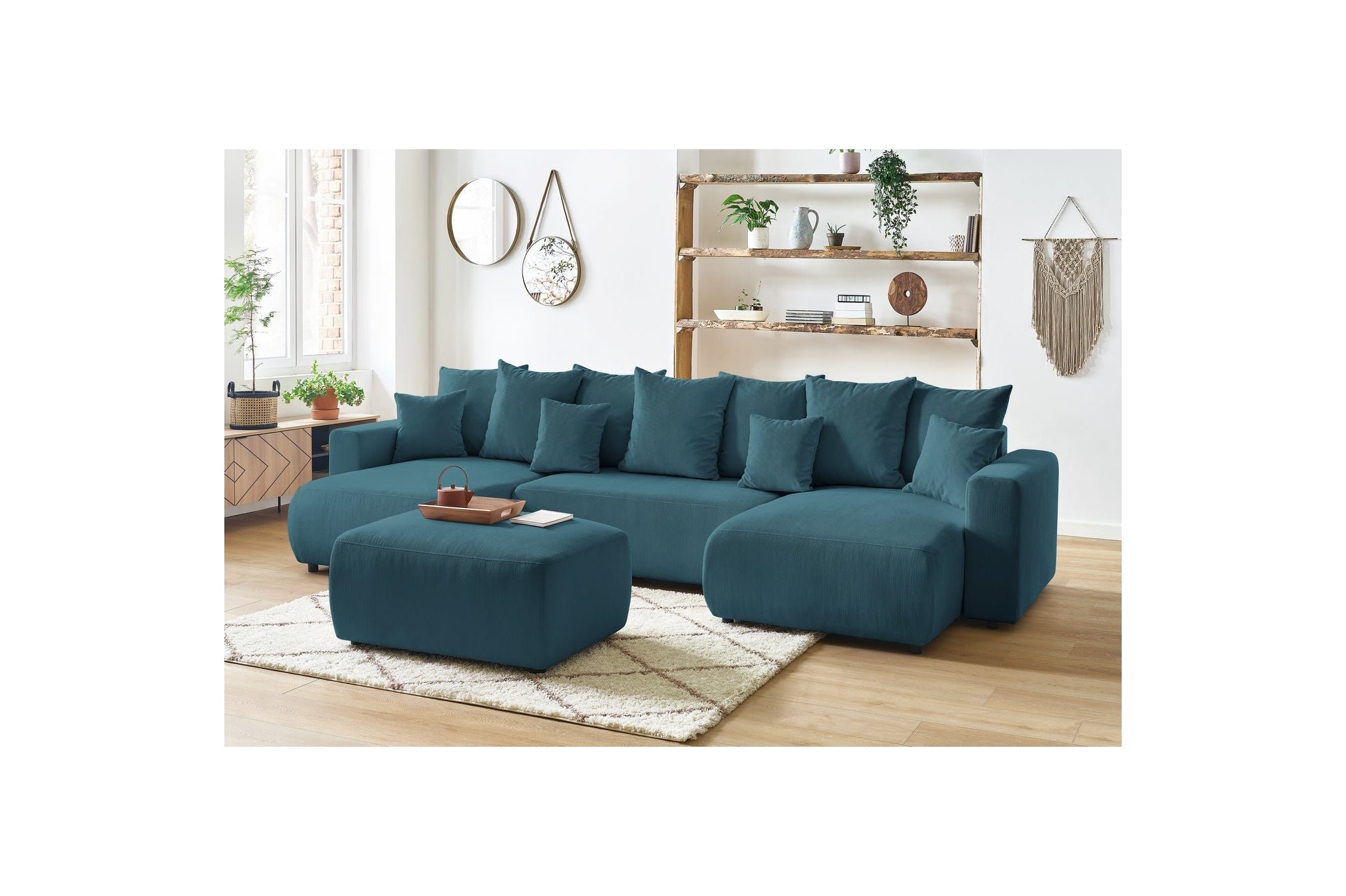 ENVY panoramic convertible sofa bed with storage in corduroy - BOBOCHIC - The Bradery