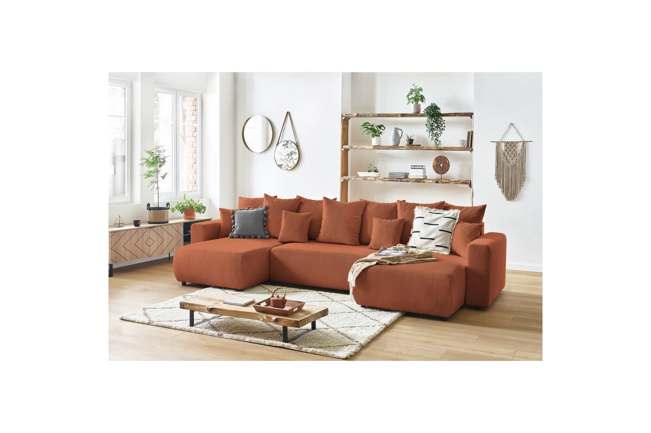 ENVY panoramic convertible sofa bed with storage in corduroy - BOBOCHIC - The Bradery