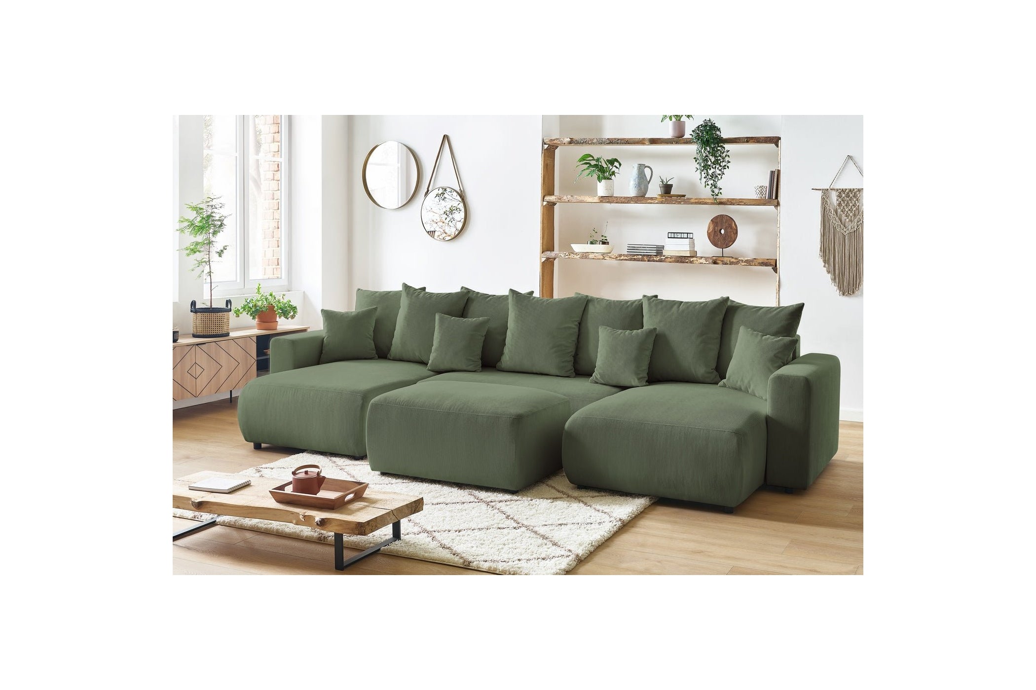 ENVY panoramic convertible sofa bed with storage in corduroy - BOBOCHIC - The Bradery