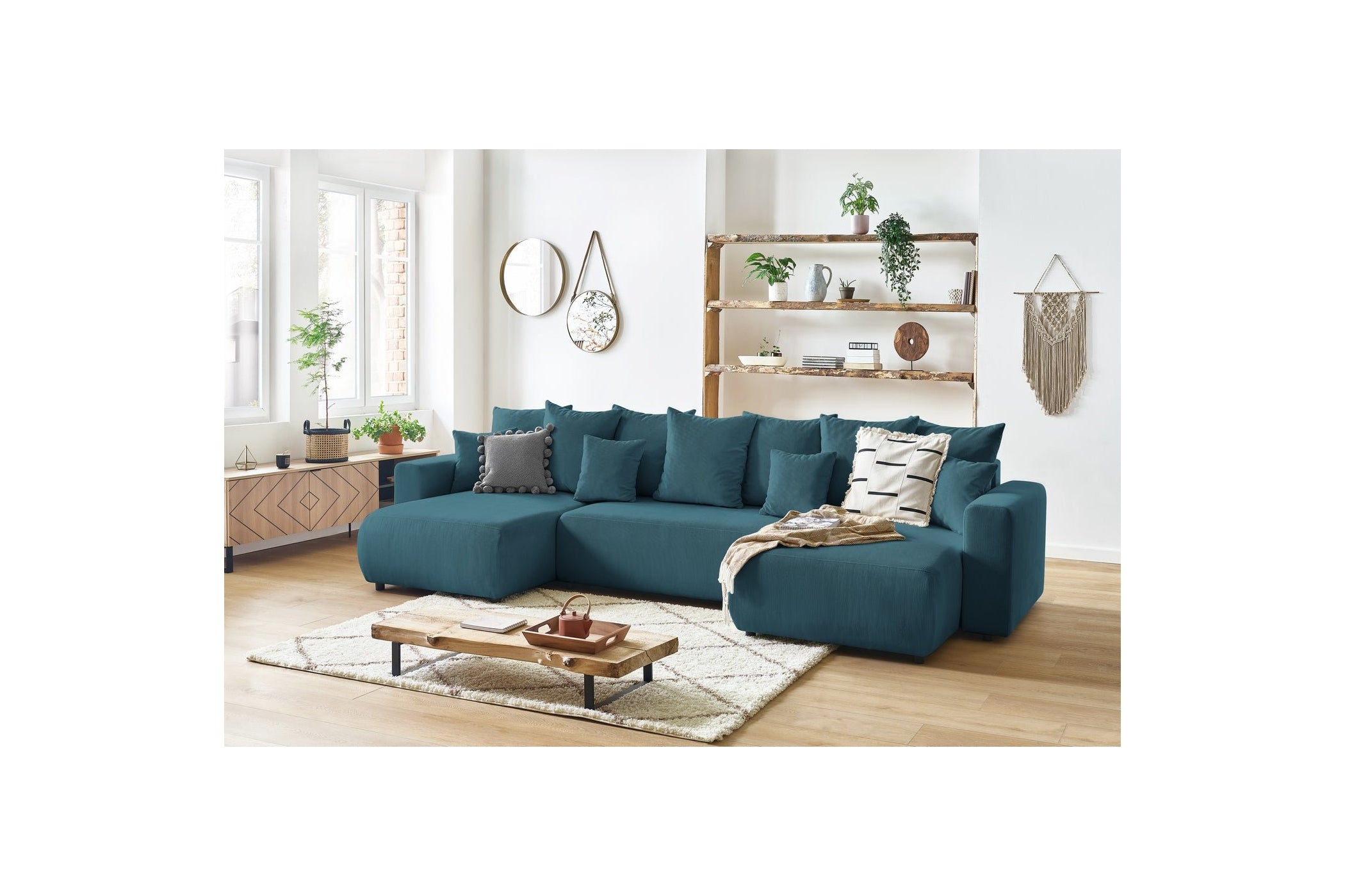 ENVY panoramic convertible sofa bed with storage in corduroy - BOBOCHIC - The Bradery