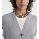 Cardigan Laine Gris Boutons-Bijoux - Woman - The Kooples - The Bradery