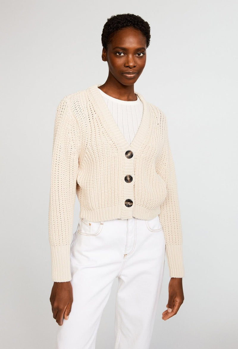 Claudie Pierlot Cardigan Máquina - Vainilla - - The Bradery