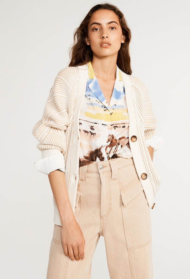 Claudie Pierlot Cárdigan Mila - Bicolor - - The Bradery