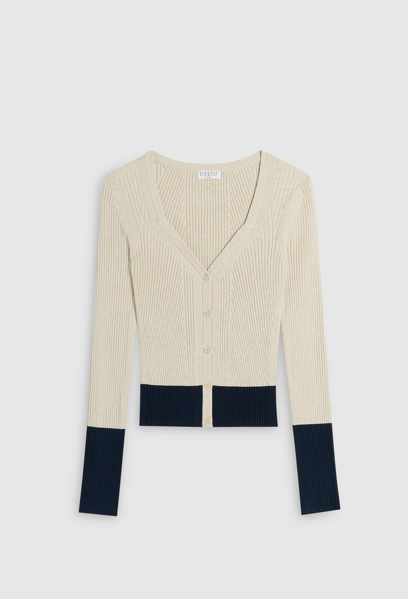 Cardigan Mister - Bicolore - Claudie Pierlot - The Bradery