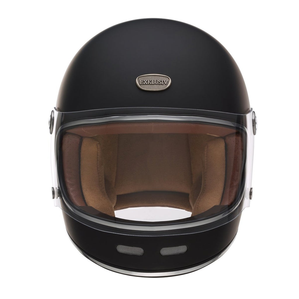 Matt Black Duke Full-Face Helmet - Exklusiv - The Bradery