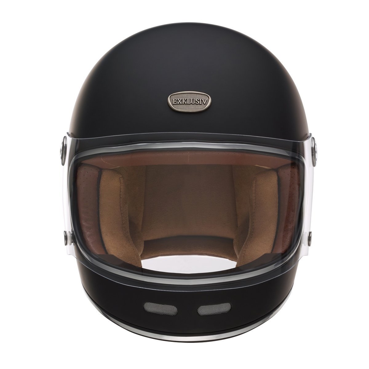 Matt Black Duke Full-Face Helmet - Exklusiv - The Bradery
