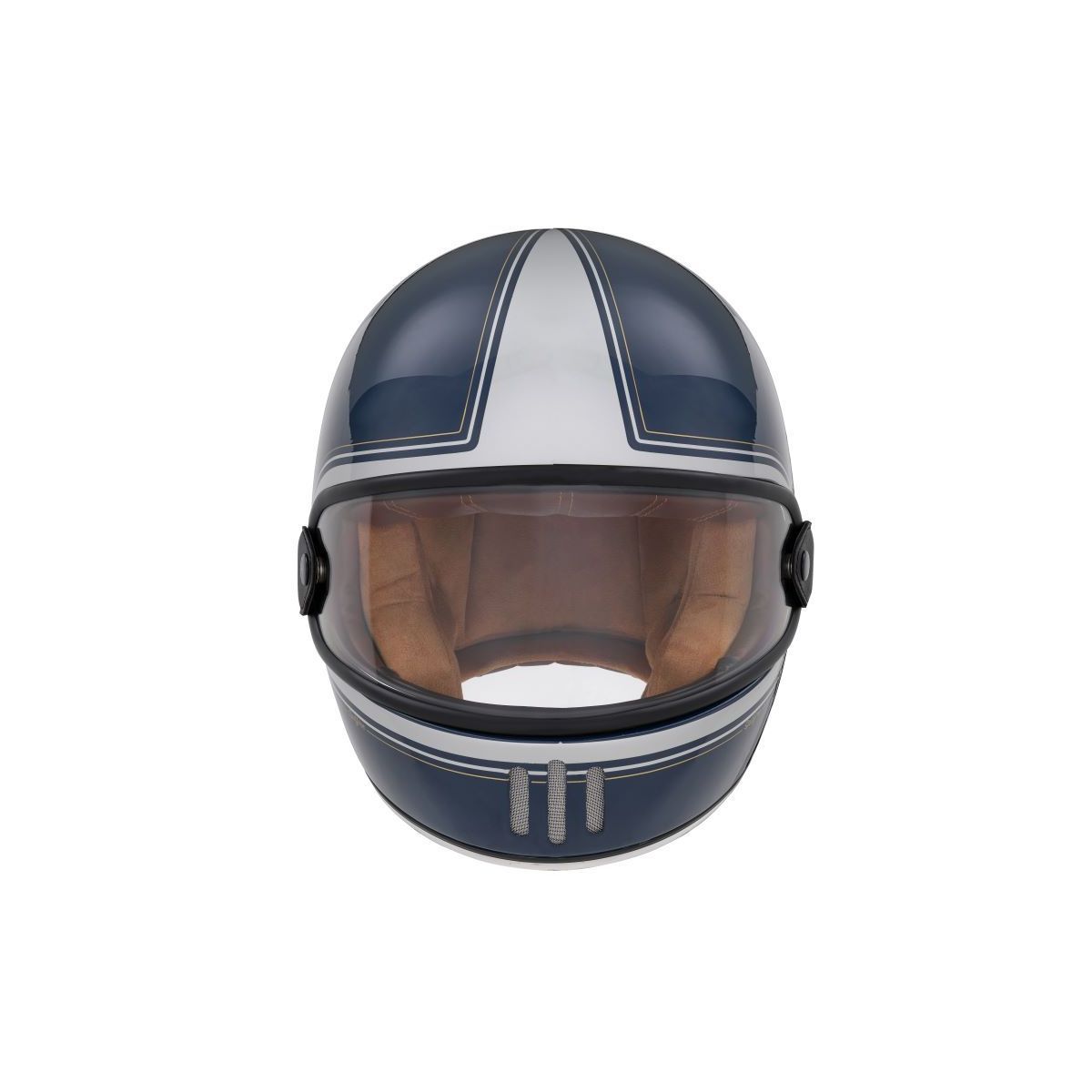 Glossy Blue Silver Rage Spitfire Full-Face Helmet - Exklusiv - The Bradery
