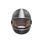 Matt Black Silver Rage Spitfire Full-Face Helmet - Exklusiv - The Bradery
