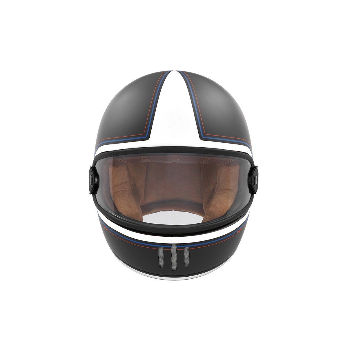 Matt Black Blue White Red Rage Spitfire Full-Face Helmet - Exklusiv - The Bradery