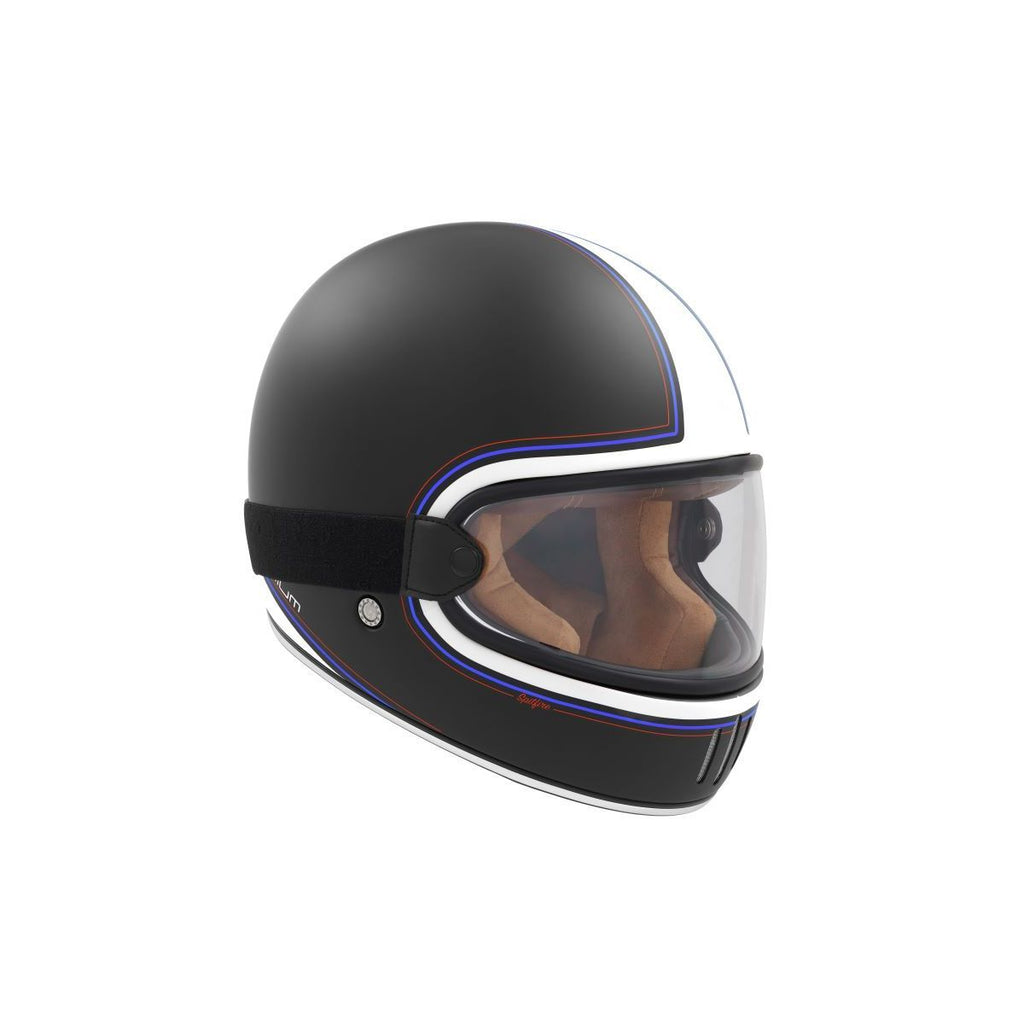 Matt Black Blue White Red Rage Spitfire Full-Face Helmet - Exklusiv - The Bradery