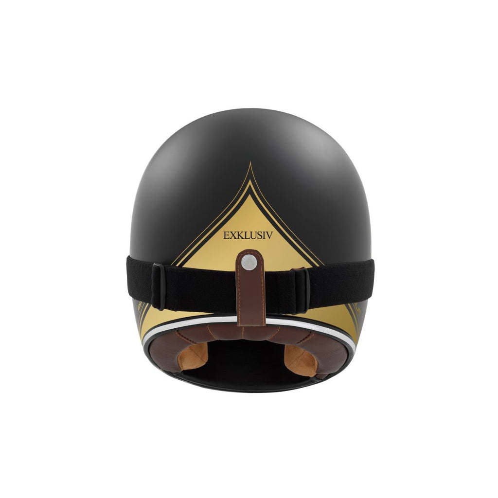 Matt Black Gold Rage Spitfire Full-Face Helmet - Exklusiv - The Bradery