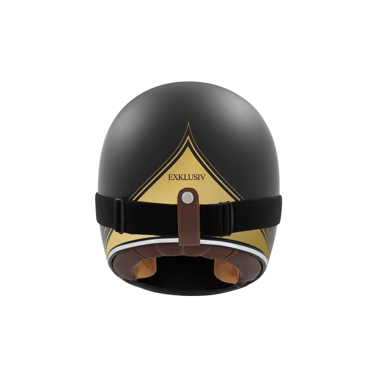 Matt Black Gold Rage Spitfire Full-Face Helmet - Exklusiv - The Bradery