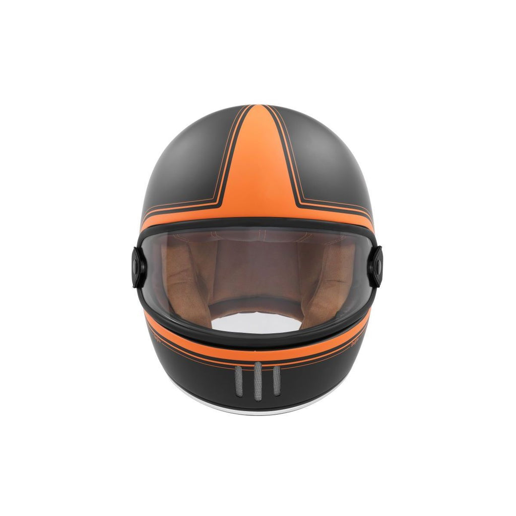 Matt Black Orange Rage Spitfire Full-Face Helmet - Exklusiv - The Bradery
