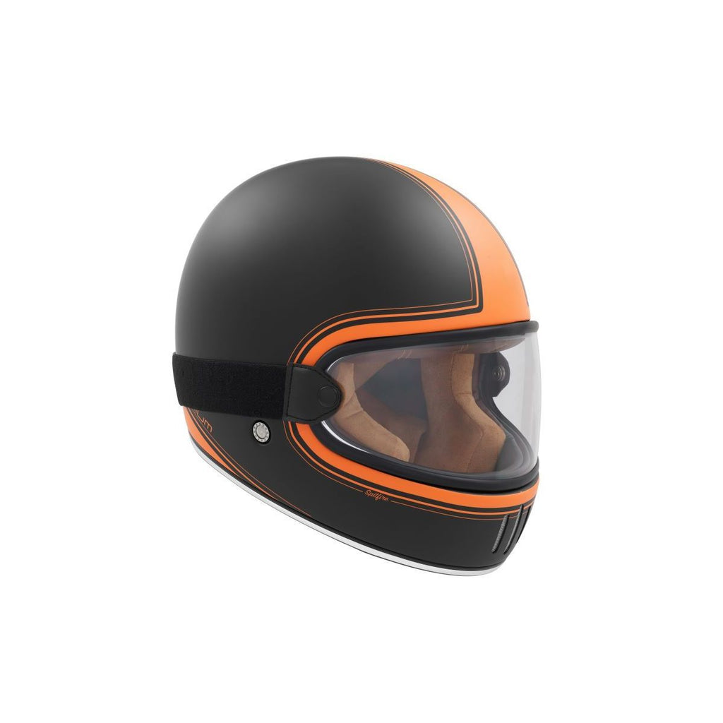 Matt Black Orange Rage Spitfire Full-Face Helmet - Exklusiv - The Bradery