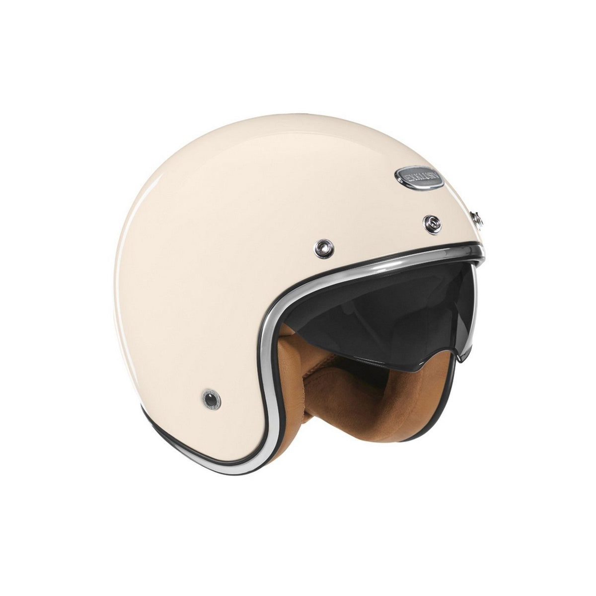 Glossy Cream Volt Open-Face Helmet - Exklusiv - The Bradery