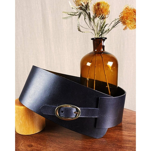 Cinturón Tamary de Piel Lisa - Negro - FEEKA - The Bradery