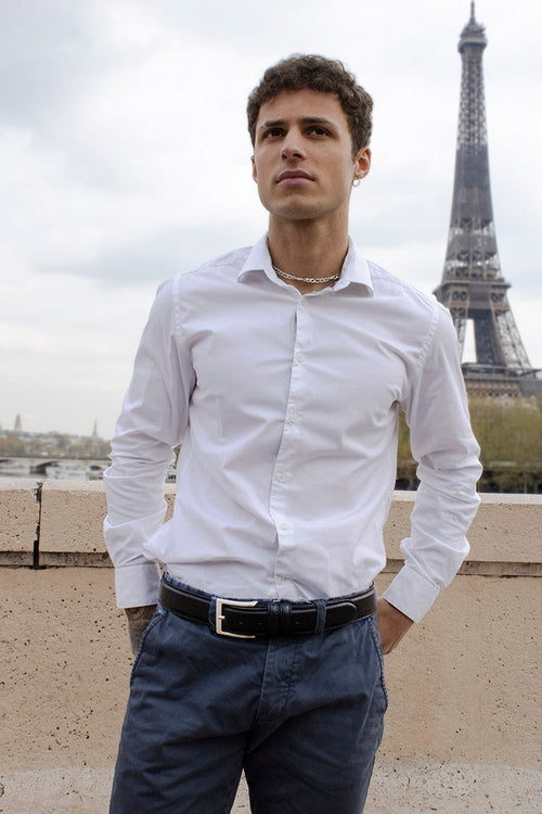 Ceinture Mario Noir - Homme CEINTURE Maison Heritage