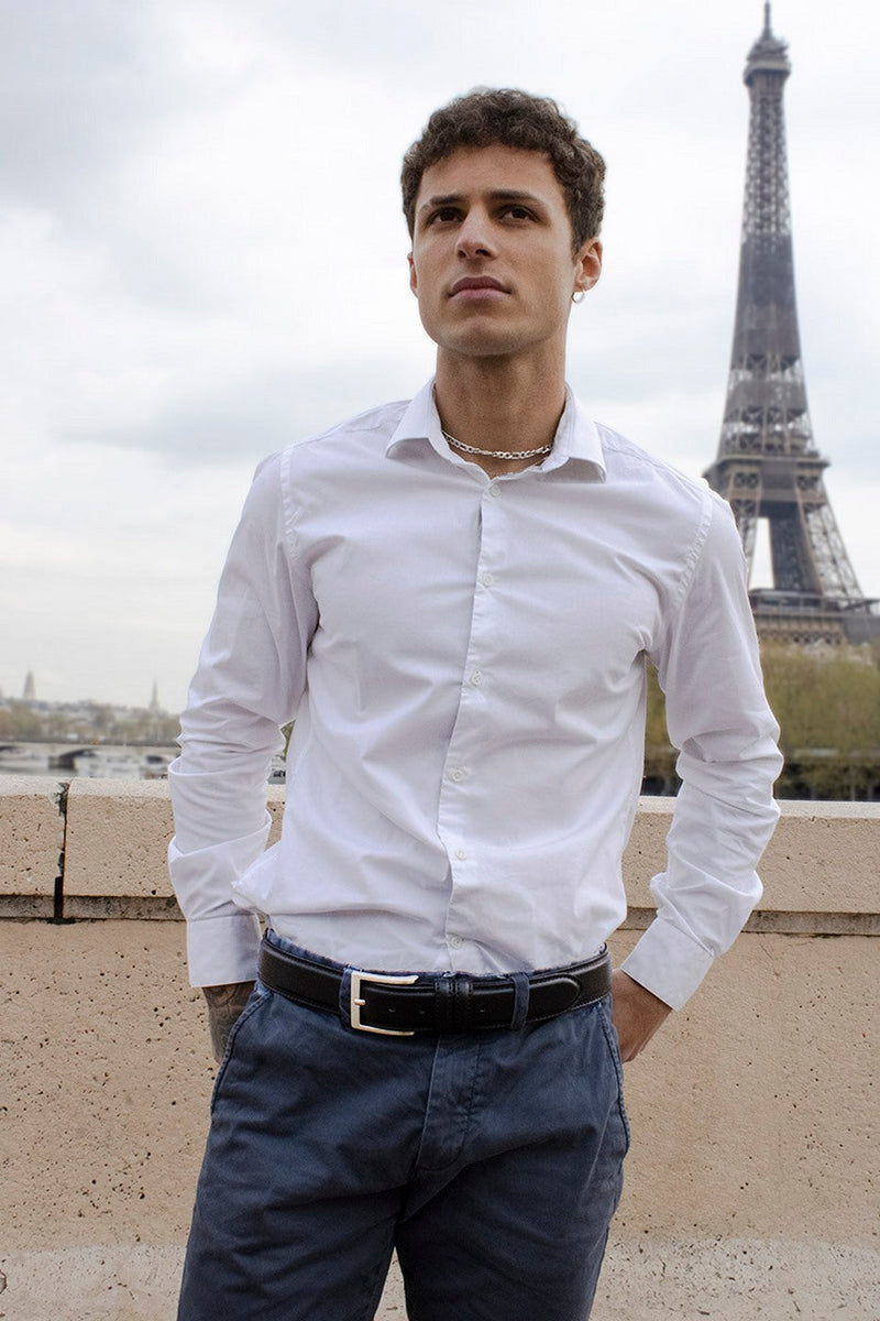 Ceinture Mario Noir - Homme CEINTURE Maison Heritage