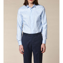 Hidden Throat Shirt - Sky Blue - Micro Weave CHEMISE FORMAL De Fursac