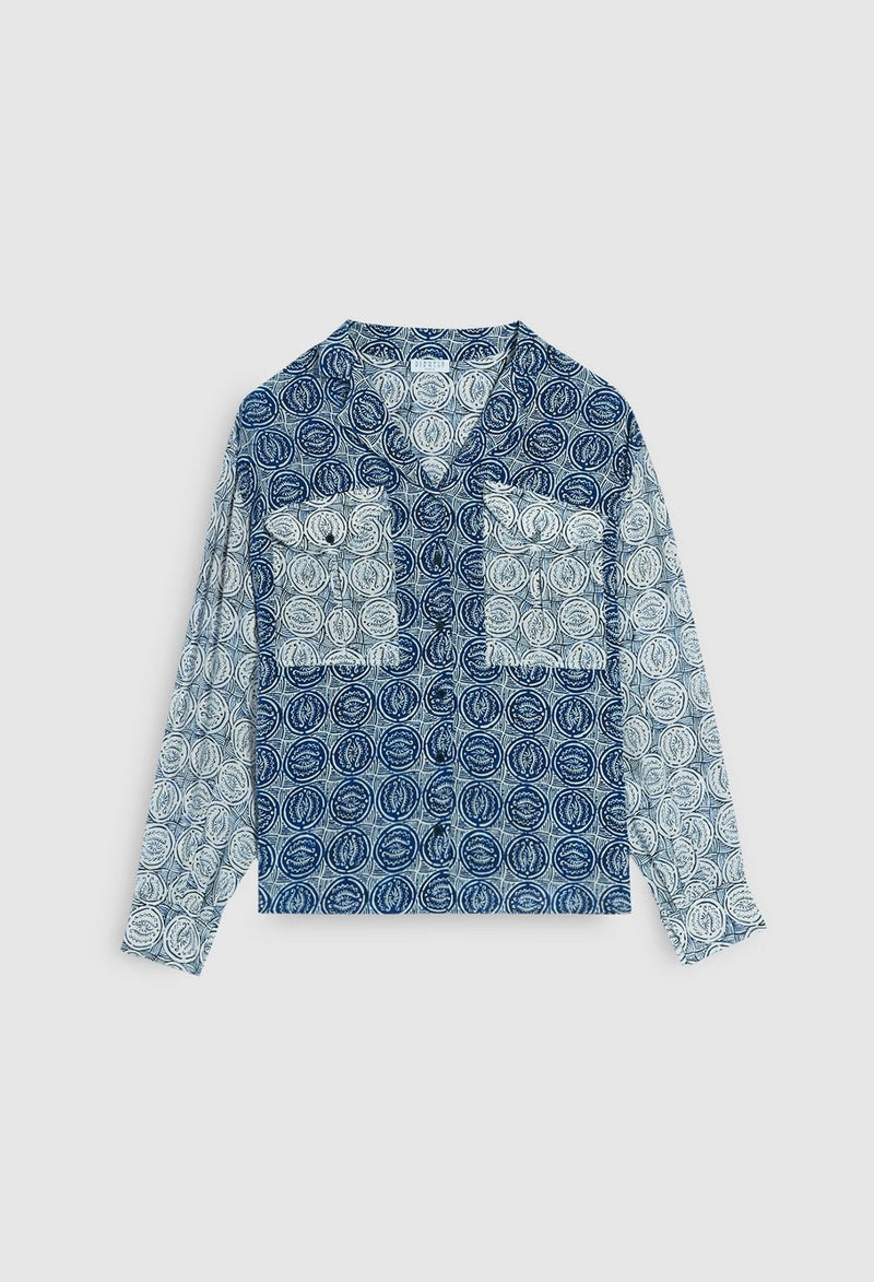 Claudie Pierlot Camisa Cachou - Print Fonce - - The Bradery